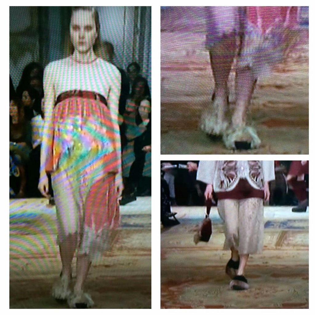 The slippers featured in the Antonio Marras show + 'psychedelic‘ effect 