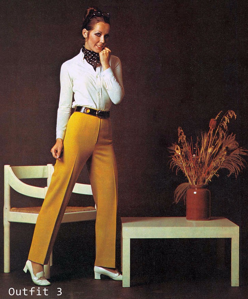 Wow those trousers...! & such a coy pose...