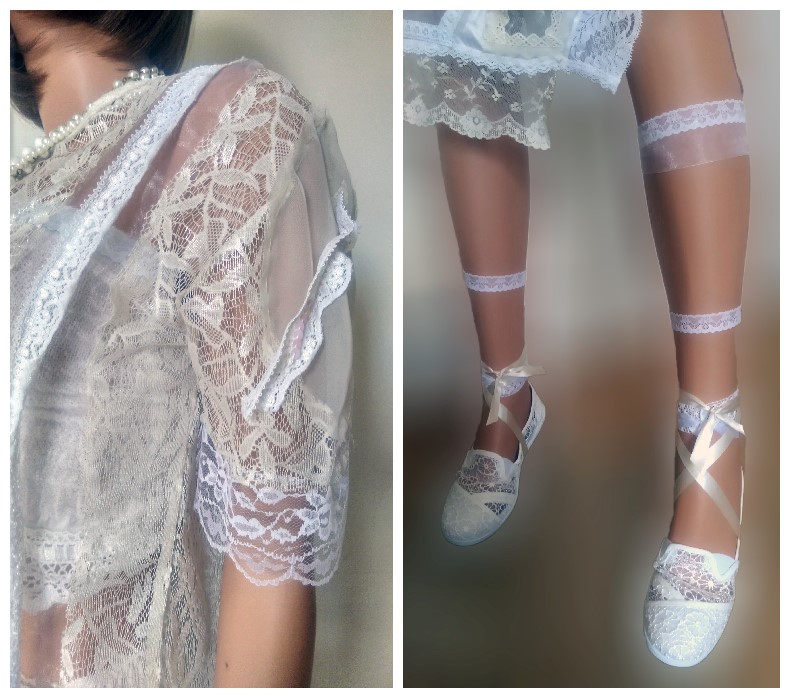 It's all about lace and transparency & maybe a ribbon or two!