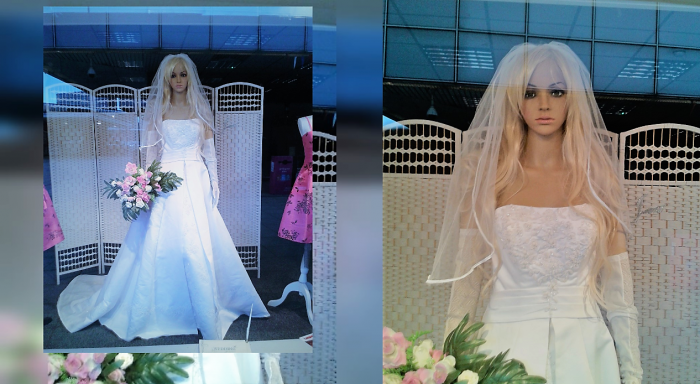 this 'Britney Bride' looks rather downcast...